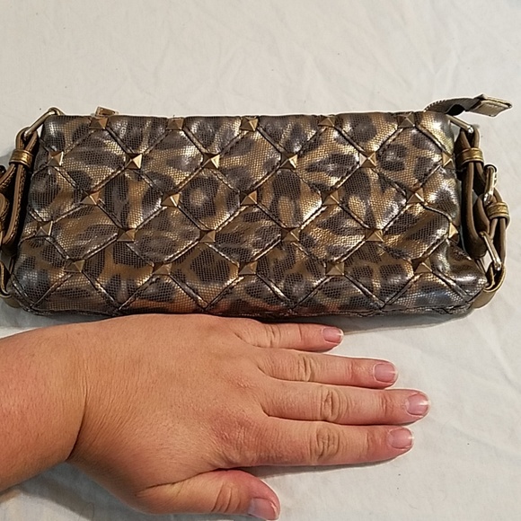 Gold studded clutch by Bebe. EUC - Picture 4 of 5